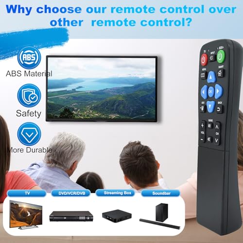 Télécommande à gros boutons pour personnes âgées dans le salon