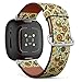 CJBROES Replacement Leather Watch Band, Compatible with Fitbit Versa 3 and Fitbit Sense of Wristband Bracelet Accessory - Ethnic Native Style