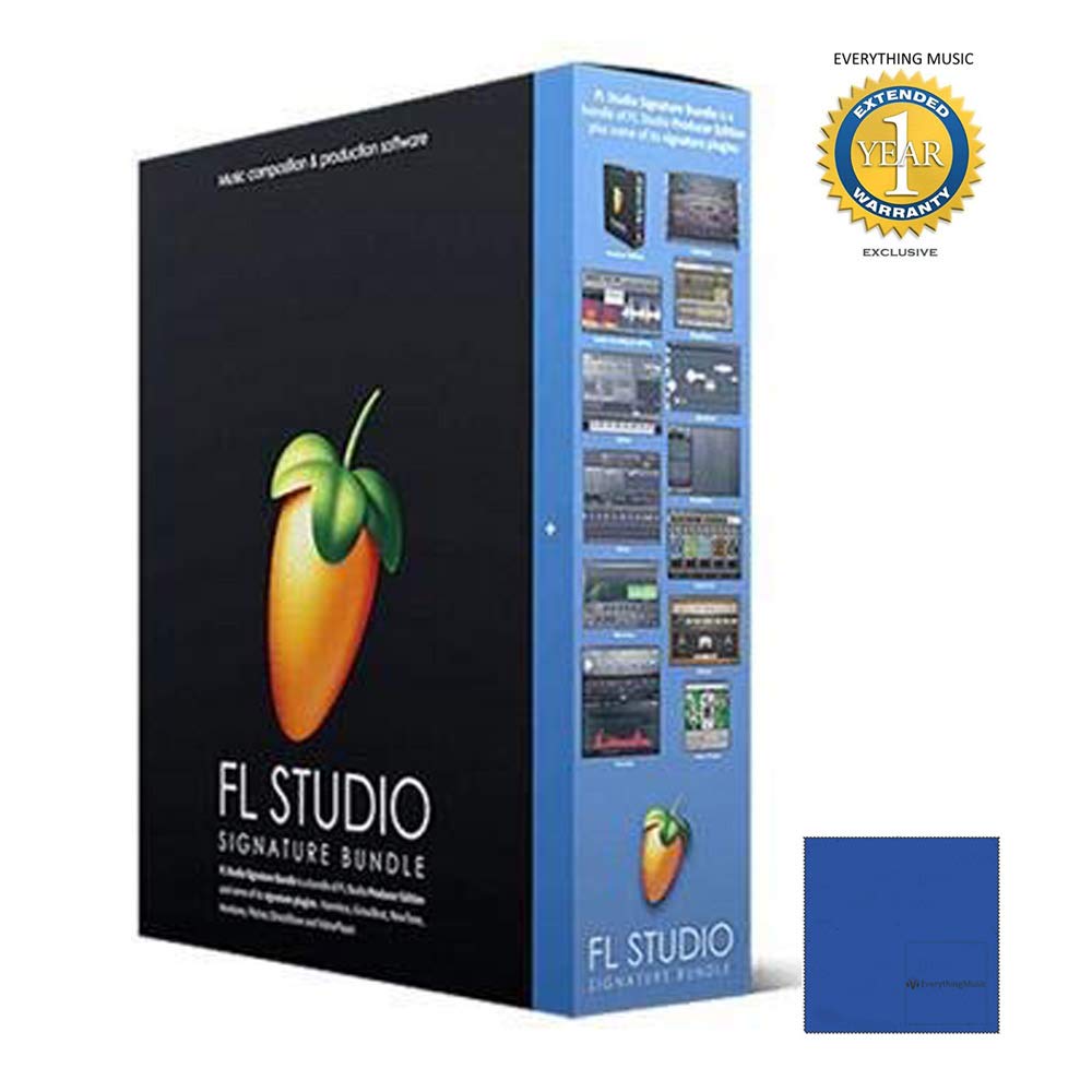 FL Studio 20 Image Line Signature Bundle (Boxed) with 1 Year Free Extended Warranty and Microfiber