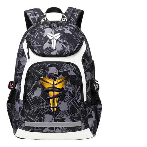 Sac d'école léger grand format L avec design Basketball Star de Kobe