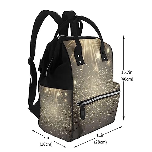 Sac à langer imprimé ballon doré grand format pour les sorties de bébé