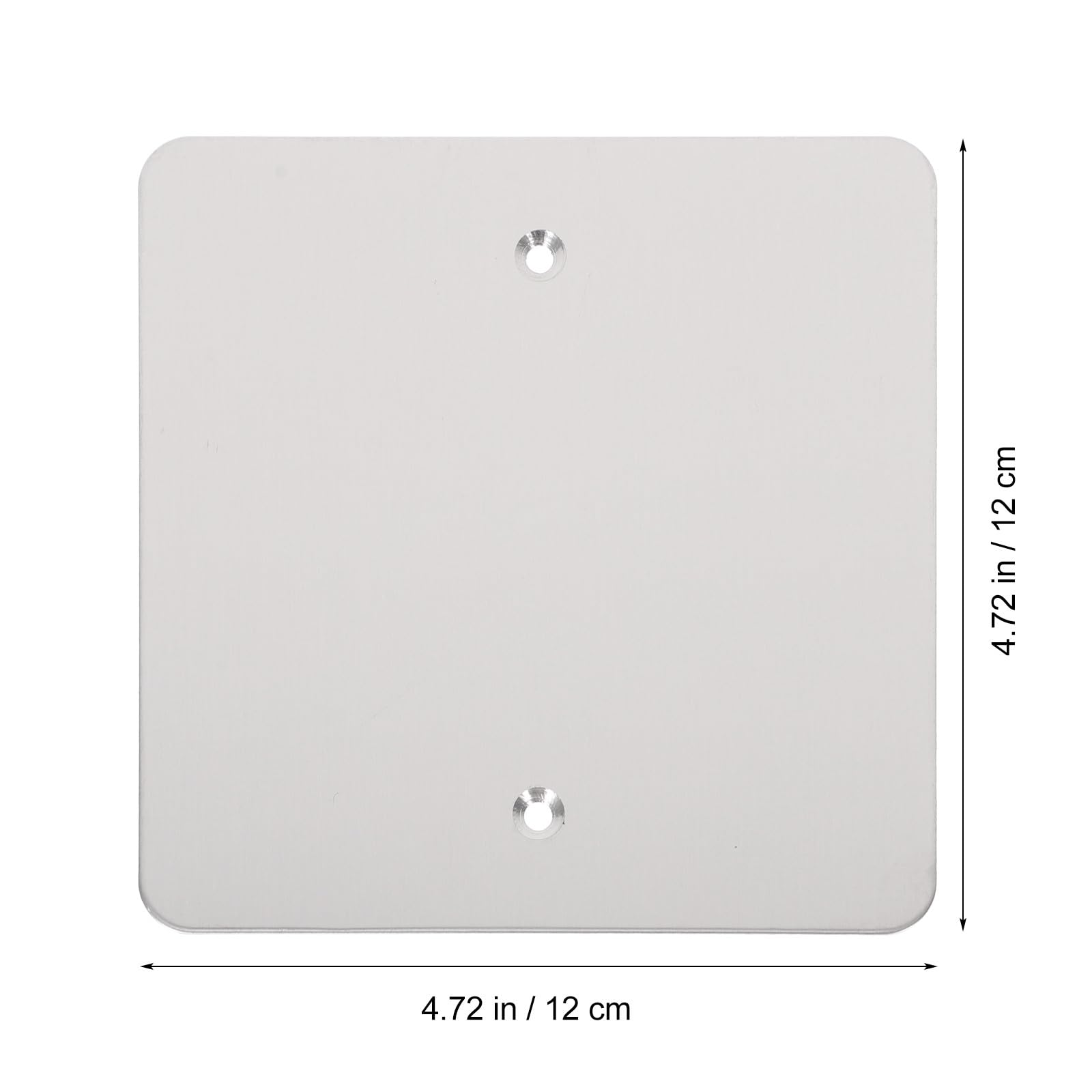WOONEKY Boite Electrique Lot de 2 Pièces en Acier Inoxydable Argenté Cache Facile à Installer Plaque Murale de Recouvrement et Ignifuge pour Remplacement Domestique