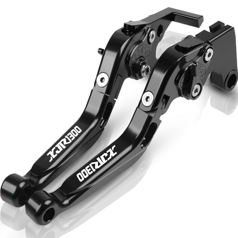Moto Poignée Frein pour XJR 1300 xjr1300 1995-2003 2002 2001 2000 1999 Moto Réglable Pliant Extensible Levier d'embrayage De Frein（Noir）