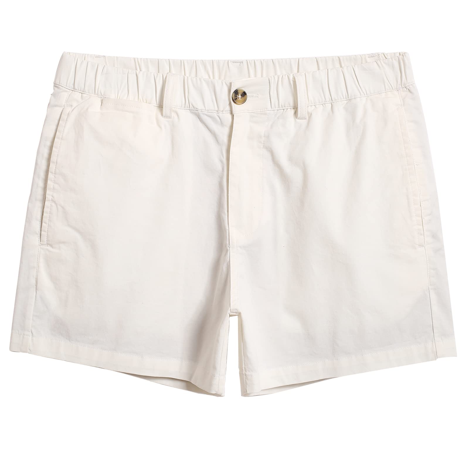 maamgic Mens Shorts Casual 4 Inch Cotton Casual Shorts for Men Elastic Waistband Mens Casual Shorts Daily Wear