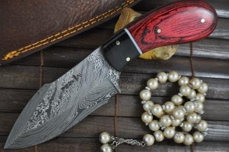 Perkin - Handmade Damascus Steel Hunting Knife - Full Tang