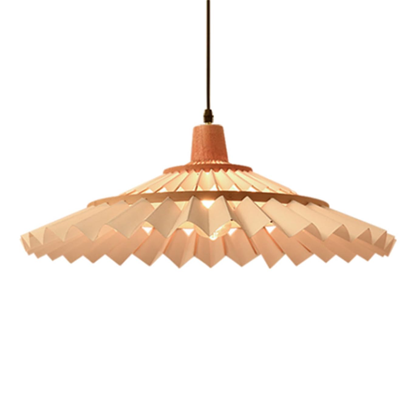 LQZCXMF Faux Parchment Bamboo Light Fixture Umbrella Shape Wicker Chandelier Japanese Style Rustic Bamboo Art Pendant Light with Pattern Lantern for Kitchen Dining Room Hallway Fixtures 1-Pack