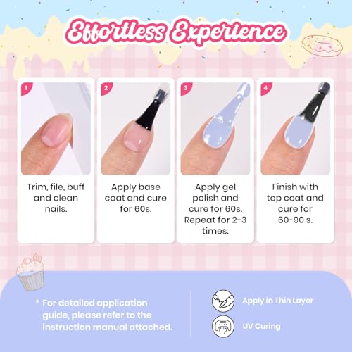 Image of Beetles Blue Gel Nail Polish - Taste of Summer Blueberry Smoothie Pastel Blue Gel Polish, Same Color Same Bottle, Soak Off UV LED Lamp Pastel Nails Art, Long-Lasting Manicure Salon DIY Summer Nails