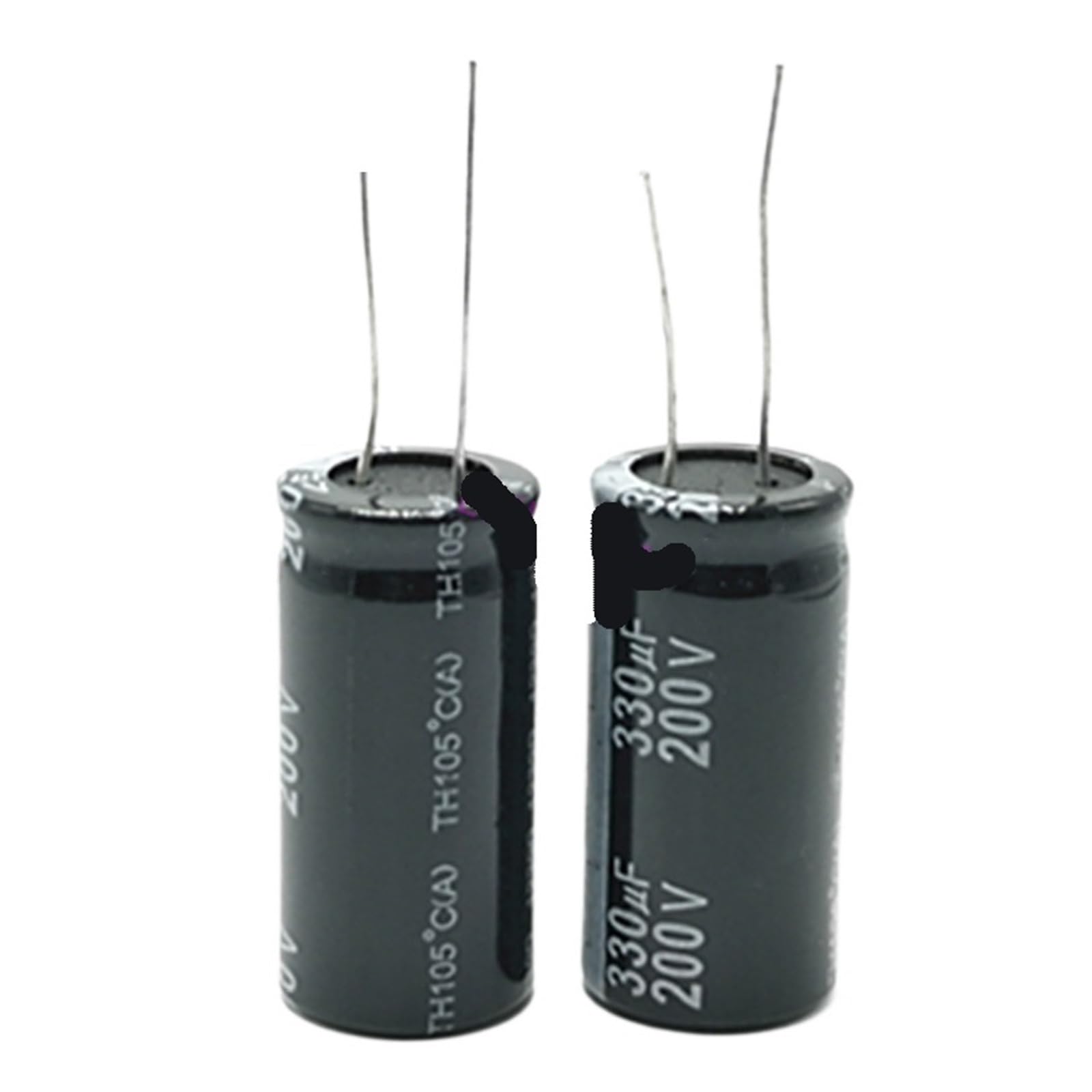 Condensadores 330 uF 200V con alta tolerancia térmica para estabilizar el filtrado de energía