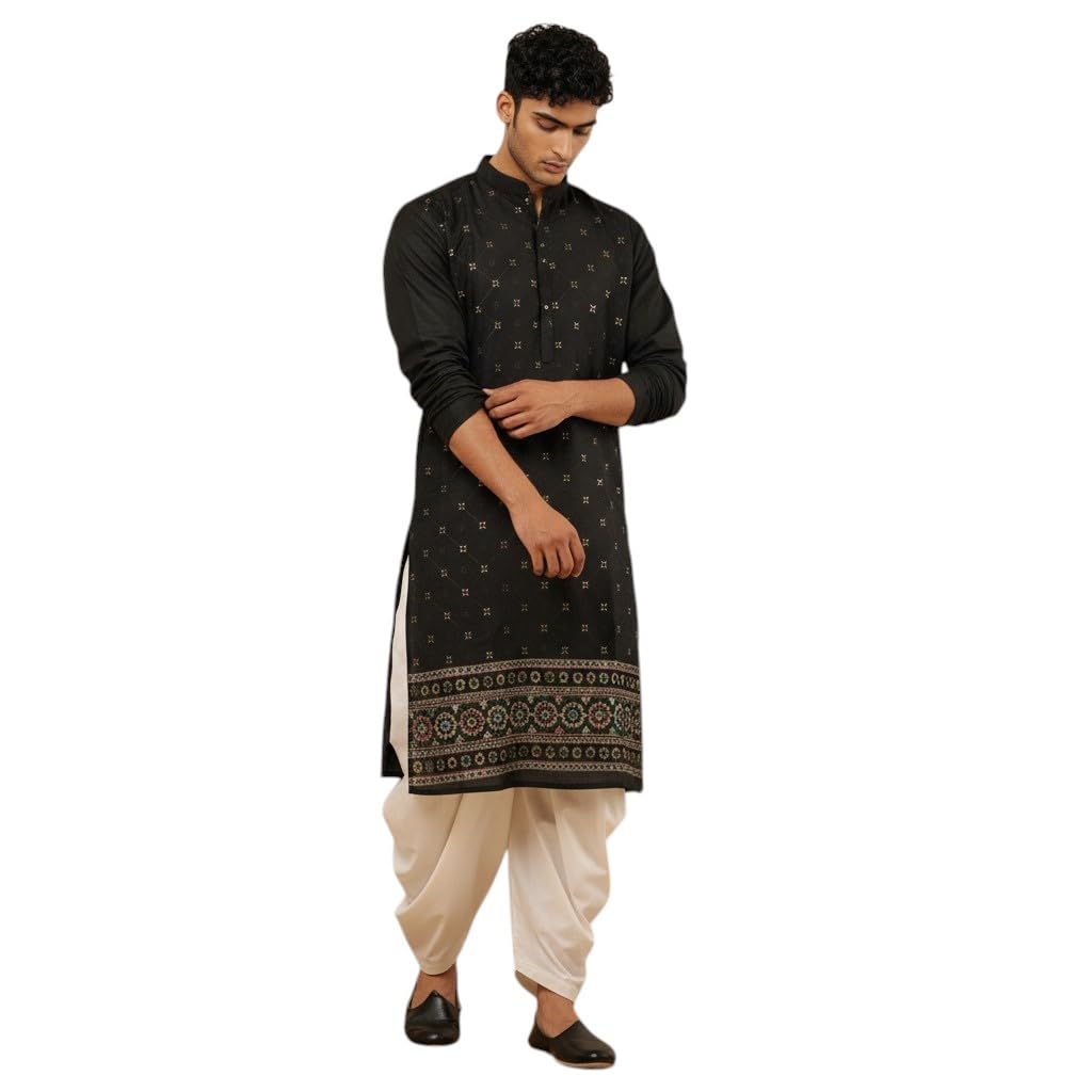 trustous Men's Printed Kurta Dhoti Set Traditional Ethnic Wear for Festivals & Weddings | Men's Stylish Printed Kurta with Dhoti Set | Traditional Indian Ethnic Wear for Men-picture-31