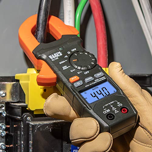 Klein Tools CL120 Digital Clamp Meter, Auto-Ranging 400 Amp AC, AC/DC Voltage, Resistance, Continuity, Non-Contact Voltage Tester Detection - Image 3