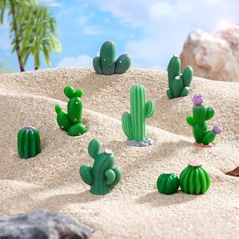 TANOMA Mini Resin Cactus Plants Set Cover