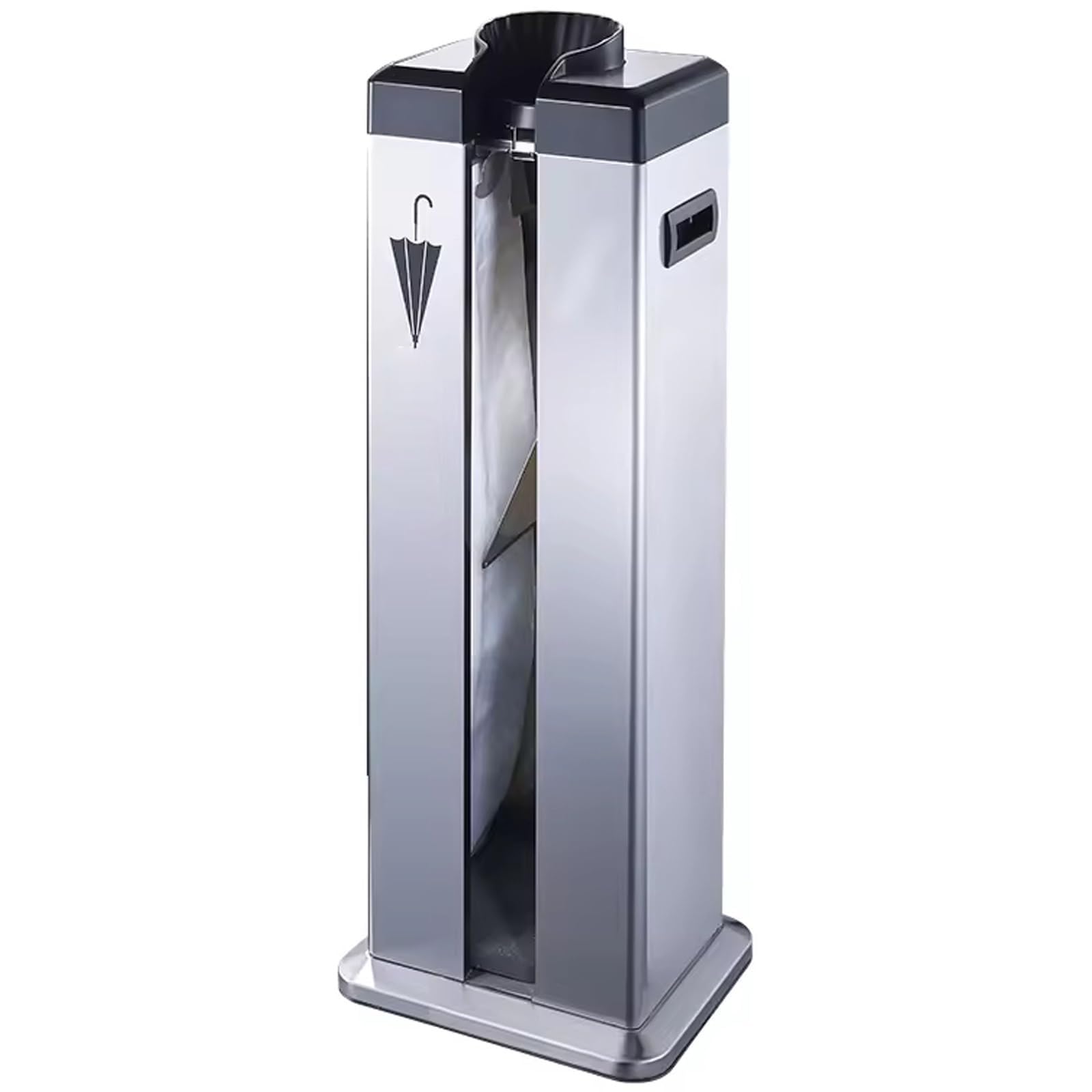 FCXWEVR Automatic Umbrella Wrapper Machine - Stainless Steel Packing Dispenser with 100 Long Bags Ideal for Hotels & Banks Commercial Use Efficient & Durable Umbrella Station