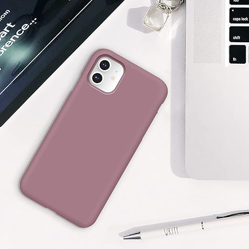 Miniatura 8 de SURPHY Funda compatible con iPhone 11 de 6.1 pulgadas, diseño grueso de silicona líquida (con forro de microfibra) para iPhone 11 de 2019, morado