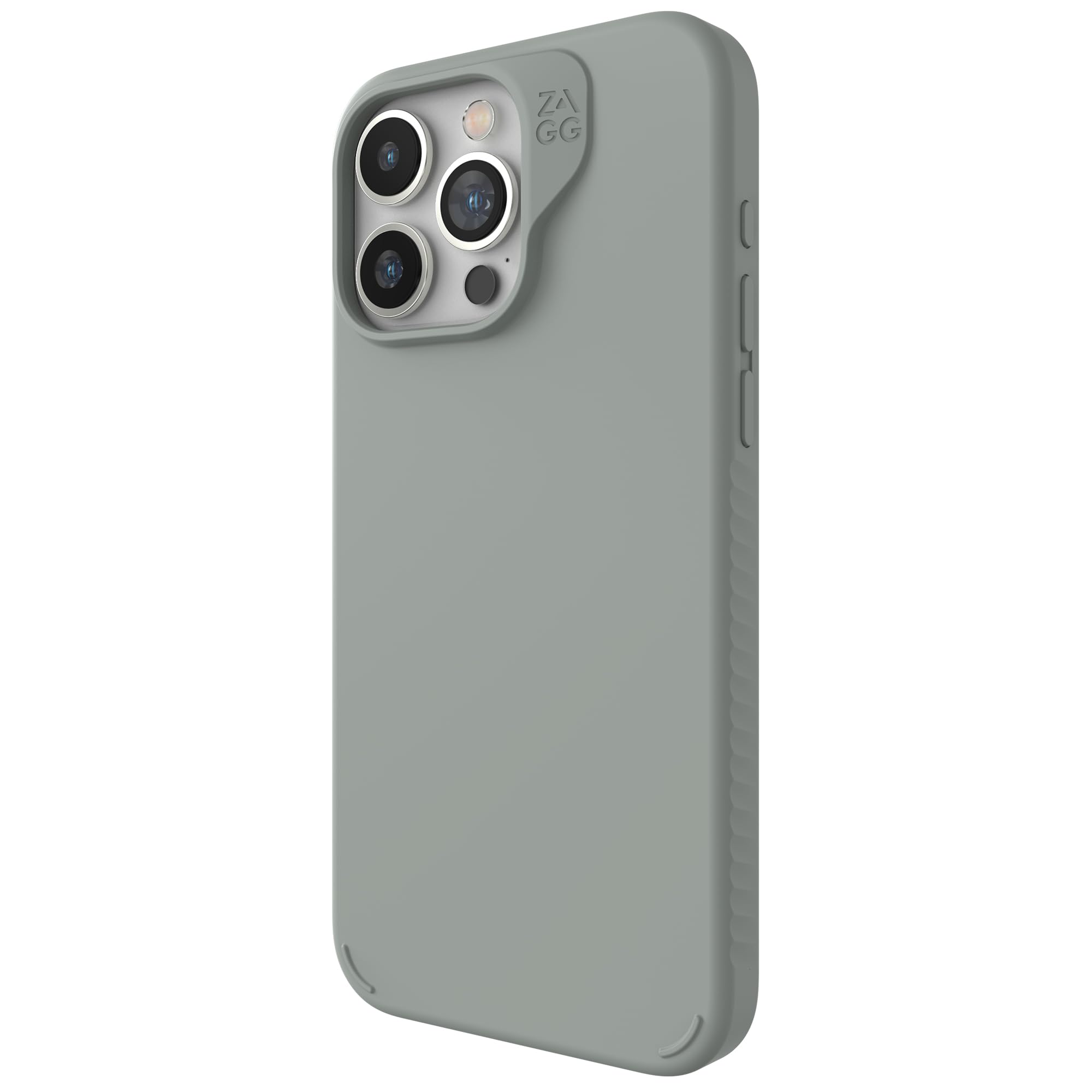 ZAGG Manhattan Snap Graphene-Reinforced Case for iPhone 15 Pro Max [6.7-Inch], MagSafe Compatible, Slim Soft Design, Shockproof Phone Back Cover (Sage)
