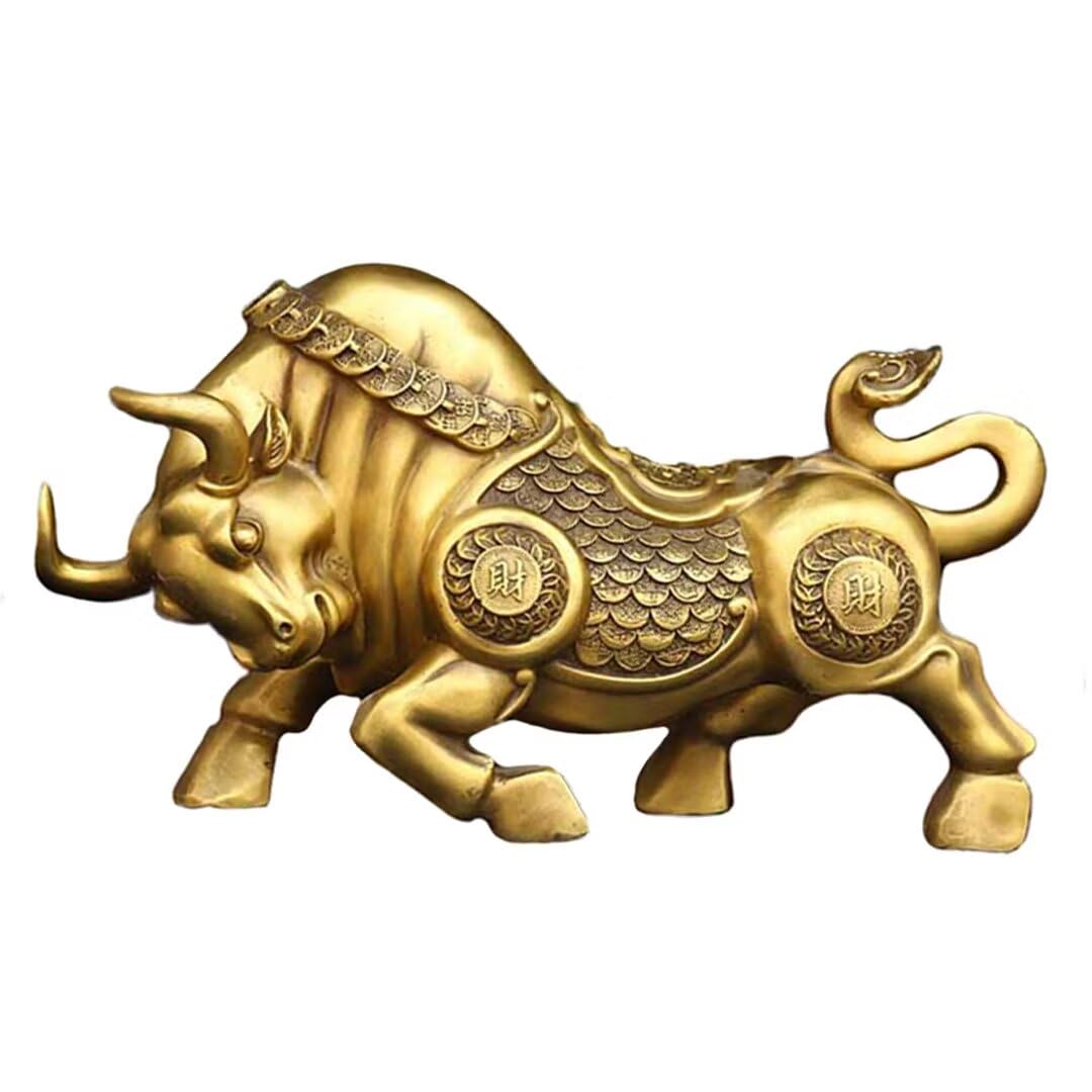 GLETSF Copper Chicken Statue Charming Zodiac Rooster Sculpture Wealth Chicken Crafts Home Workspace Living Room Decoration 4.3 * 5.4 * 4.7IN 1.7LB,39#-9.8 * 7.1 * 11.8IN 7.8LB