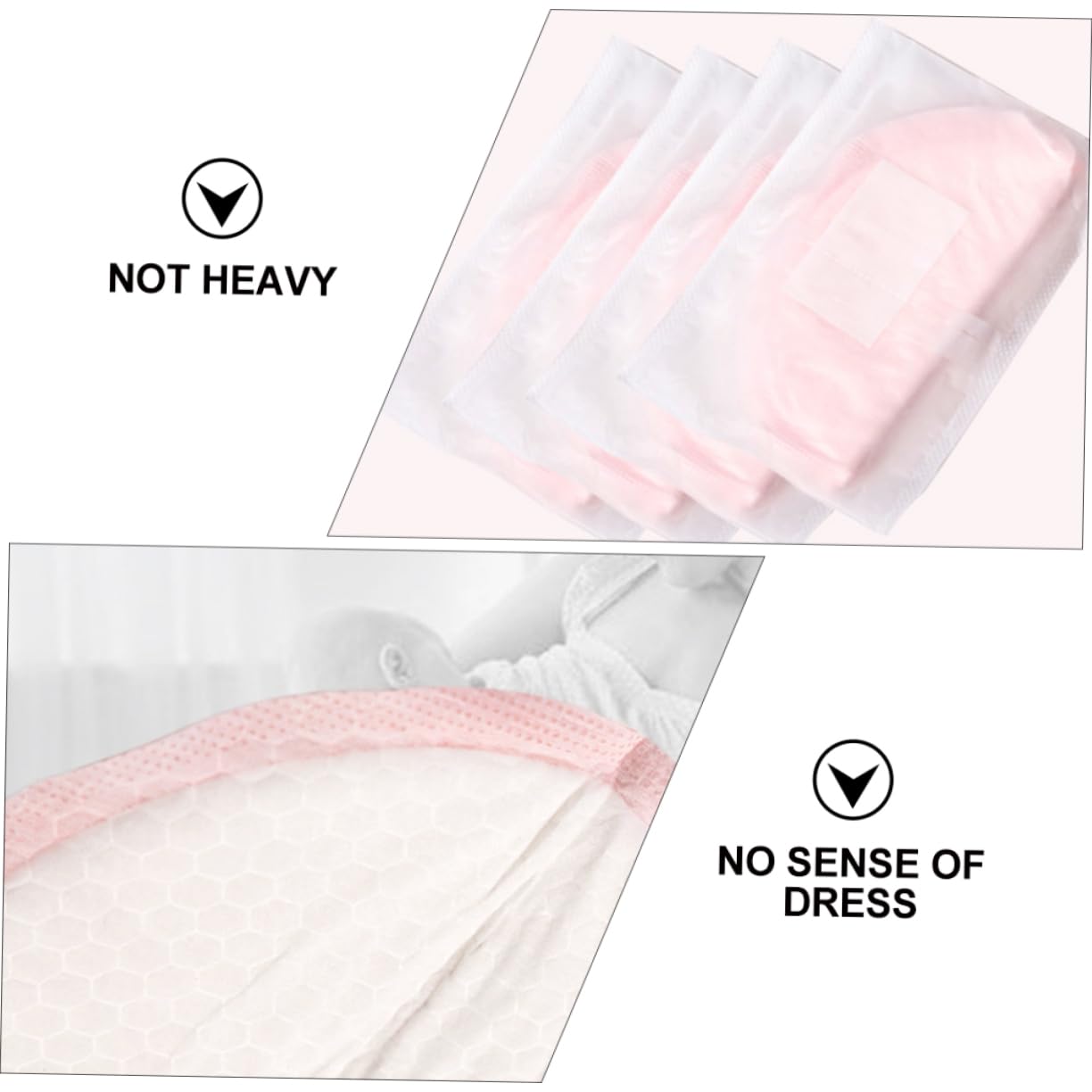 RORPOIR Nursing Pad Set 24 Disposable Breast Pads Leakproof Breathable for Lactating Moms Non-Woven Fabric for Milk Overflow
