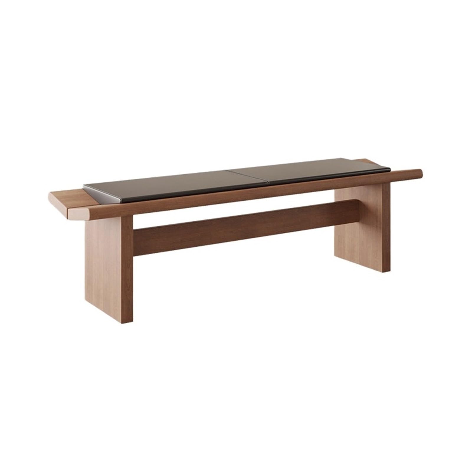 Seduta di ingresso Panca cambiascarpe lunga in legno for camera da letto, spogliatoio terminale in pelle imbottita per camera da letto