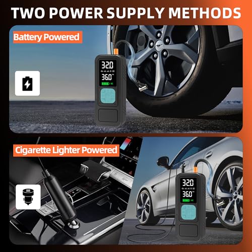 Image of Y34 Tire Inflator Portable Air Compressor,4X Faster Inflation,10000mAh Cordless /12V DC 150PSI Air Pump for Car Tires with Digital Pressure Gauge /LED Light for Car,Motorcycle,Bike,Ball