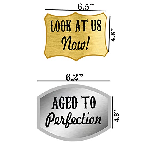 Image of Party Propz Happy Anniversary Props Set - Set of 19 Pcs Props for Anniversary Celebration | 25th Anniversary Props | 50th Aniversary Props Decoration | Golden and Silver (Cardstock)