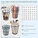 Milkary 6 Sets Pegboard Cups with Ring, Metal Pegboard Bin with Hooks, Black Multipurpose Pegboard Organizer Accessories Pencil Holder Peg Boards for Desk Classroom Office Garage Workshop