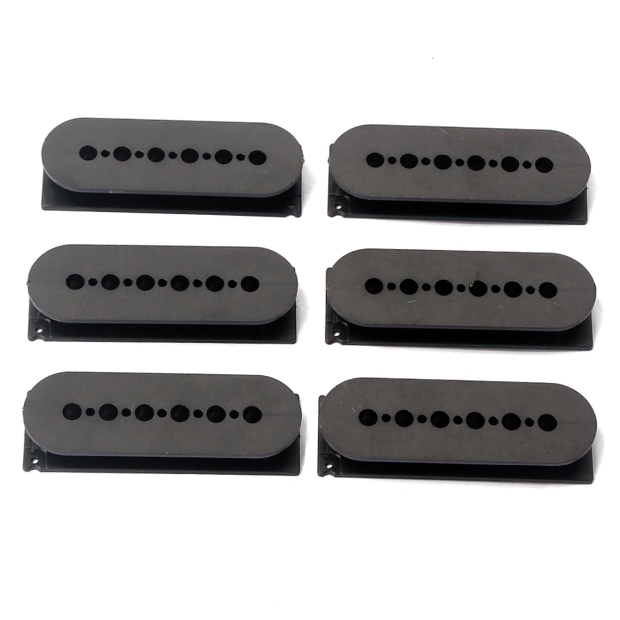 Toddmomy Elegant Bass Guitar Pickup Covers 6 String Humbucker Slug Bobbin Black Gb804 Diy Parts for Musicians