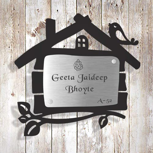 Dzire Gifts Wooden Personalized Name Plate, Stylish Look, Enhances Home Entrance, Silver Color(12" x 12") (B09P5H6RYR) Amazon Price History, Amazon Price Tracker