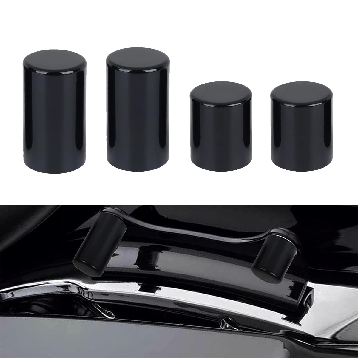 Motorcycle Sissy Bar Luggage Racks Docking Hardware Point Cover Kit Fits for Harley Touring FLSTC FXSTSB FXSTS FXSTC FLSTF FXST FXSTB FLSTN 1984-2023