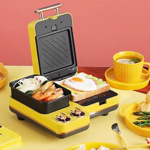 Xwwdp Home Appliance Breakfast Maker Bread Sandwich Cooking Machine For Kitchen (Color : Yellow, Size : 25.5 * 23.4 * 16Cm) #TOP2