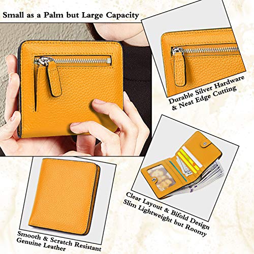 AINIMOER Small Leather Wallet for Women, Ladies Credit Card Holder RFID Blocking Women's Mini Bifold Pocket Purse3