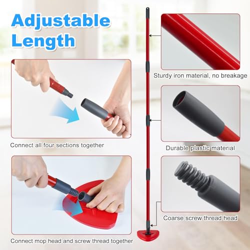 image for DLAIMI Mop Handle for Ocedar, Spin Mop Handle for O Cedar, 4-Section 3