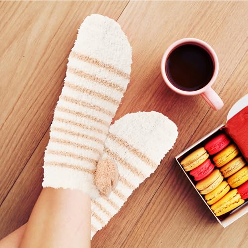 Image of Benefeet Sox Funny Animal Fuzzy Socks for Women Girls - Cute Fluffy Slippers, Cozy Warm Winter Plush Sleeping Socks