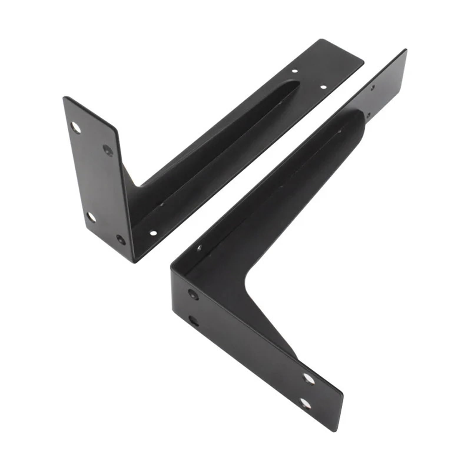 Soporte Para Estanterías Soportes de repisa alta resistencia, estante Metal grande, soporte encimera soldado a mano, triángulo flotante montado en la pared, 2 piezas(Black 18 inch)