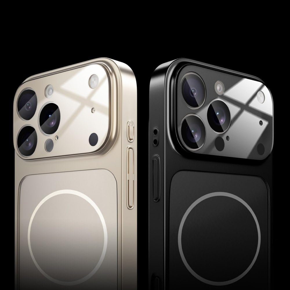 Custodia in vetro opaco per iPhone 17 Pro Max 16 15 14 13 Pro Max 17Air con ricarica wireless magnetica, argento, per iPhone 15 Pro