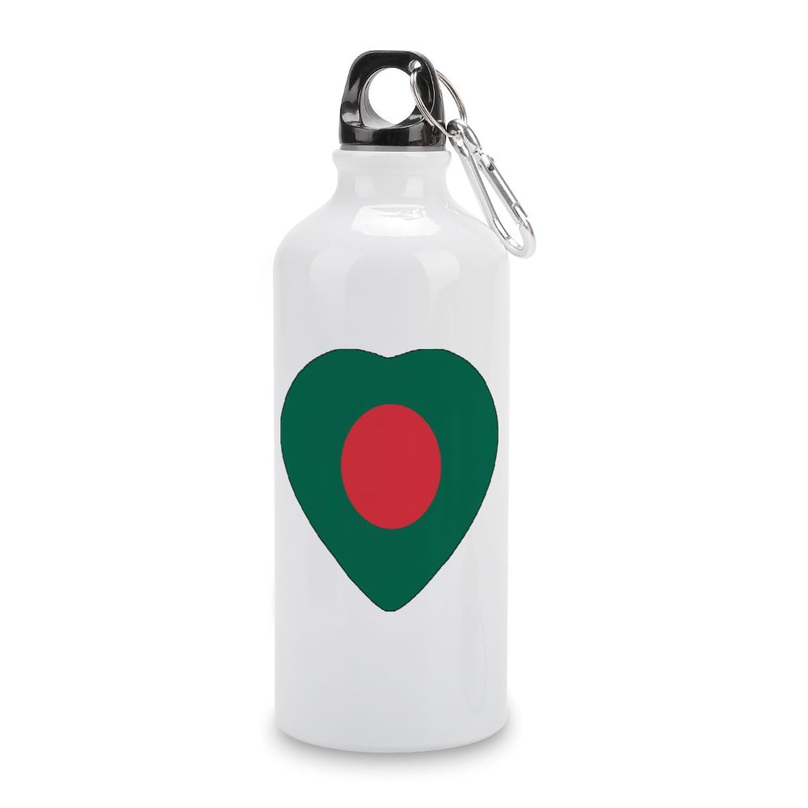 Guangpat Bangladesh Flag Travel Sports Water Bottles Heart Bangladesh Water Bottles Insulated 20 OZ Insulated Bike Water Bottle with Hanging Buckle Great for Gym Hiking & Travel — image 1