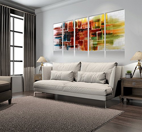 Yihui Arts Abstract Metal Wall Arts Hand Crafted Aluminum Artwork Large Modern Wall Accent For Living Room Bedroom Kitchen Decor #TOP2