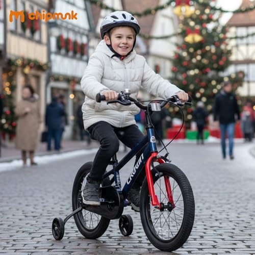 Image of Chipmunk Kids Bike 12 14 16 18 Inch Bicycle with Training Wheels Beginners Boys Girls Ages 3-10 Years Multiple Colors