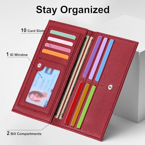 Image of Tipmile Slim Wallet for Women, RFID Blocking Credit Card Holder