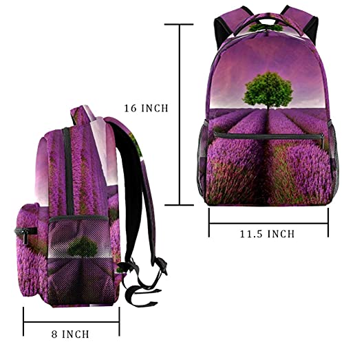 Mochila escolar lavanda unisex resistente al desgaste para evitar roturas de libros 2