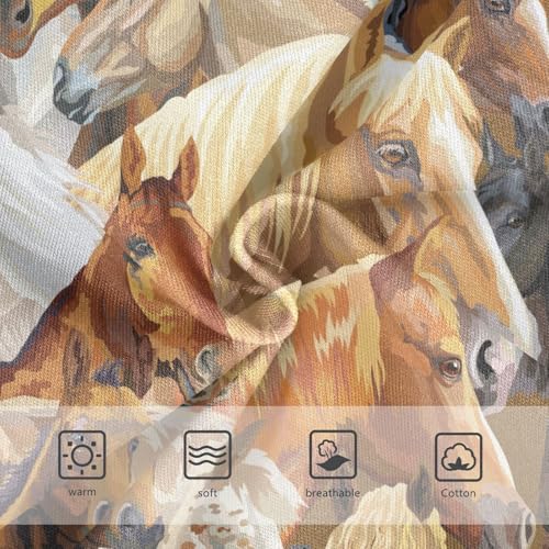 Wusikd Colorful Horses Girls' Underwear Cotton Funny Girls Briefs Soft Toddler Underwear 6T Multi3