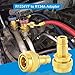 R1234YF to R134A Adapter, A/C R134a to R1234yf Conversion Adapter Kit, R1234yf Quick Couplers Kit High/Low Side Quick Coupler R1234YF AC Charging Hose Adapter Fitting