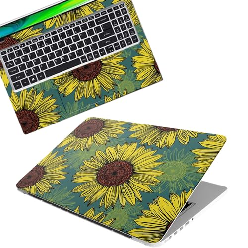 Image of Galaxsia Floral D8 Full Body Vinyl Laptop Skin /Sticker /Cover Upto 15.6 Inches Laptops Laminated-Removable-HD Quality Compatible for Hp-Dell-Sony-Lenovo-Asus etc.(15x10 Inches)