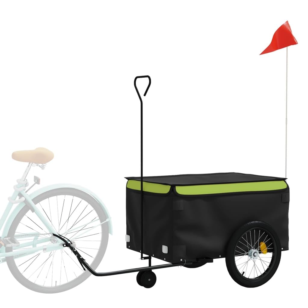 Rekreacja na świeżym powietrzu przyczepa rowerowa czarno-zielona 45 kg Iron Cycling