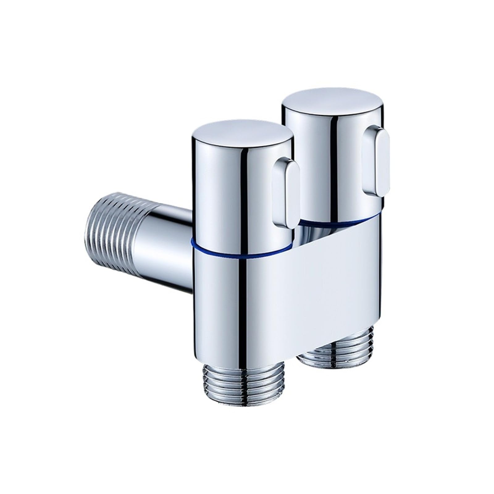 Zinc Alloy Wall Mount Angle Valve One in Two Out Bidet Sprayer Set Bathroom Toilet Accessories(Electroplated)