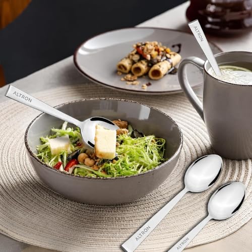 Image of ALTRON Premium Stainless Steel Spoon Set of 12 - Heavy Duty Mirror Finish Table Spoons, Rustproof, Durable & Dishwasher Safe Cutlery for Home, Kitchen, Hotel & Restaurant Use (Silver)