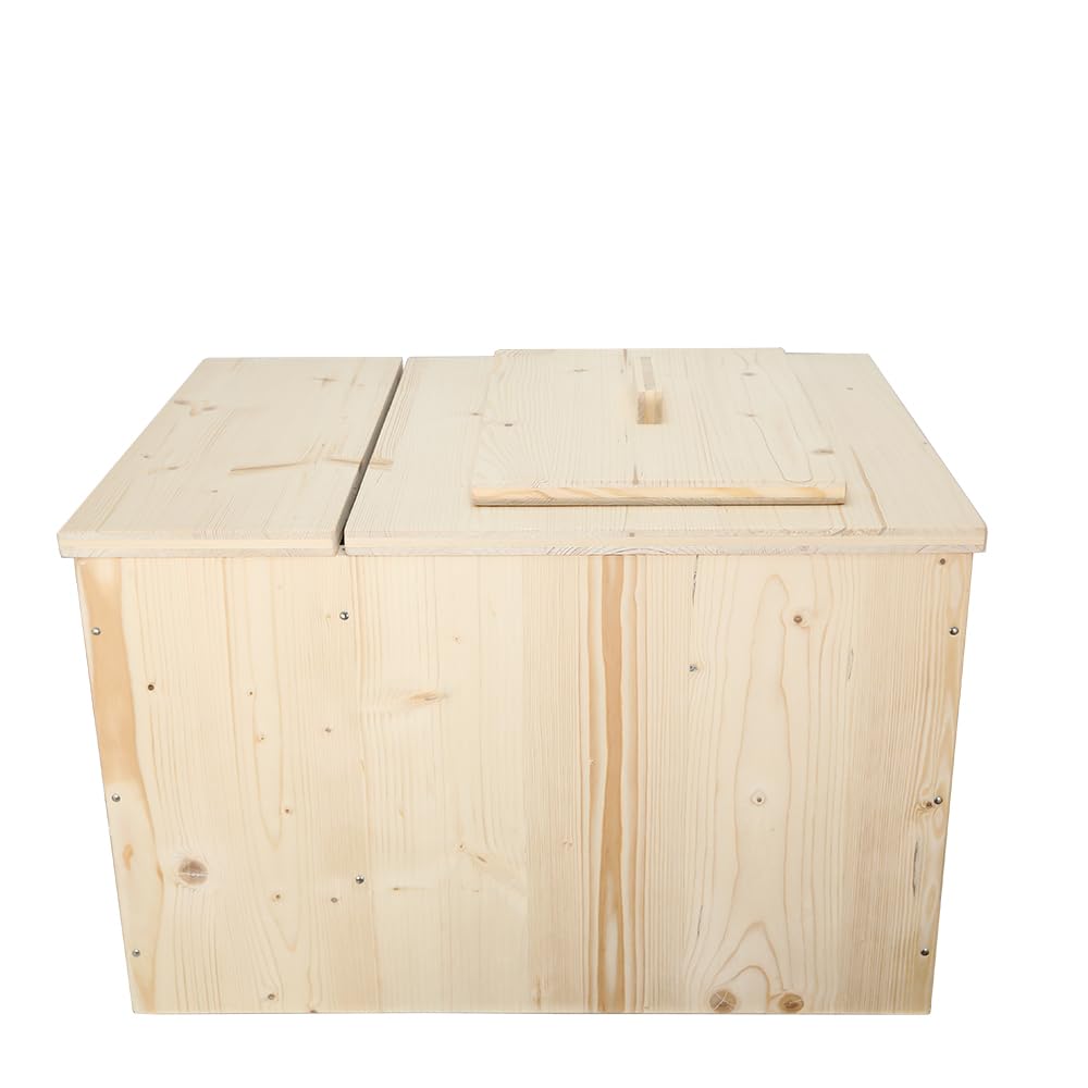 Toilette sèche avec bac à copeaux de bois, livré avec seau 20L - Fabrication artisanale Française - N2