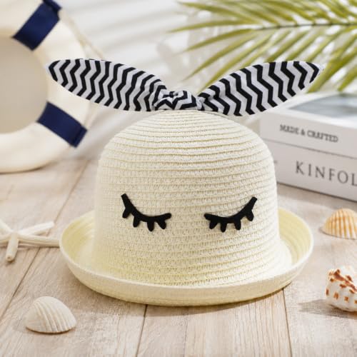 Image of VRITRAZ Baby Boy's and Girl's Kids Children Cute Printed Cartoon Gift Summer Fancy Dress Straw Fasion Hat Cap 1