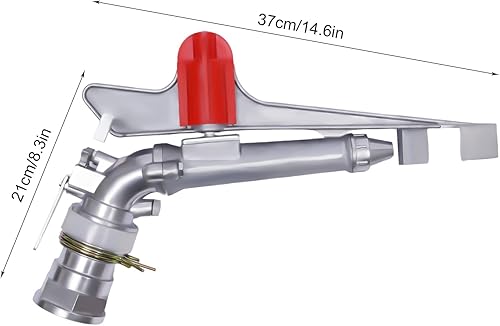 Miniatura 2 de Aspersor de impacto de 2 pulgadas, rociador de riego agrícola ajustable de 360 de largo alcance para riego de agua, kit de herramientas de riego de