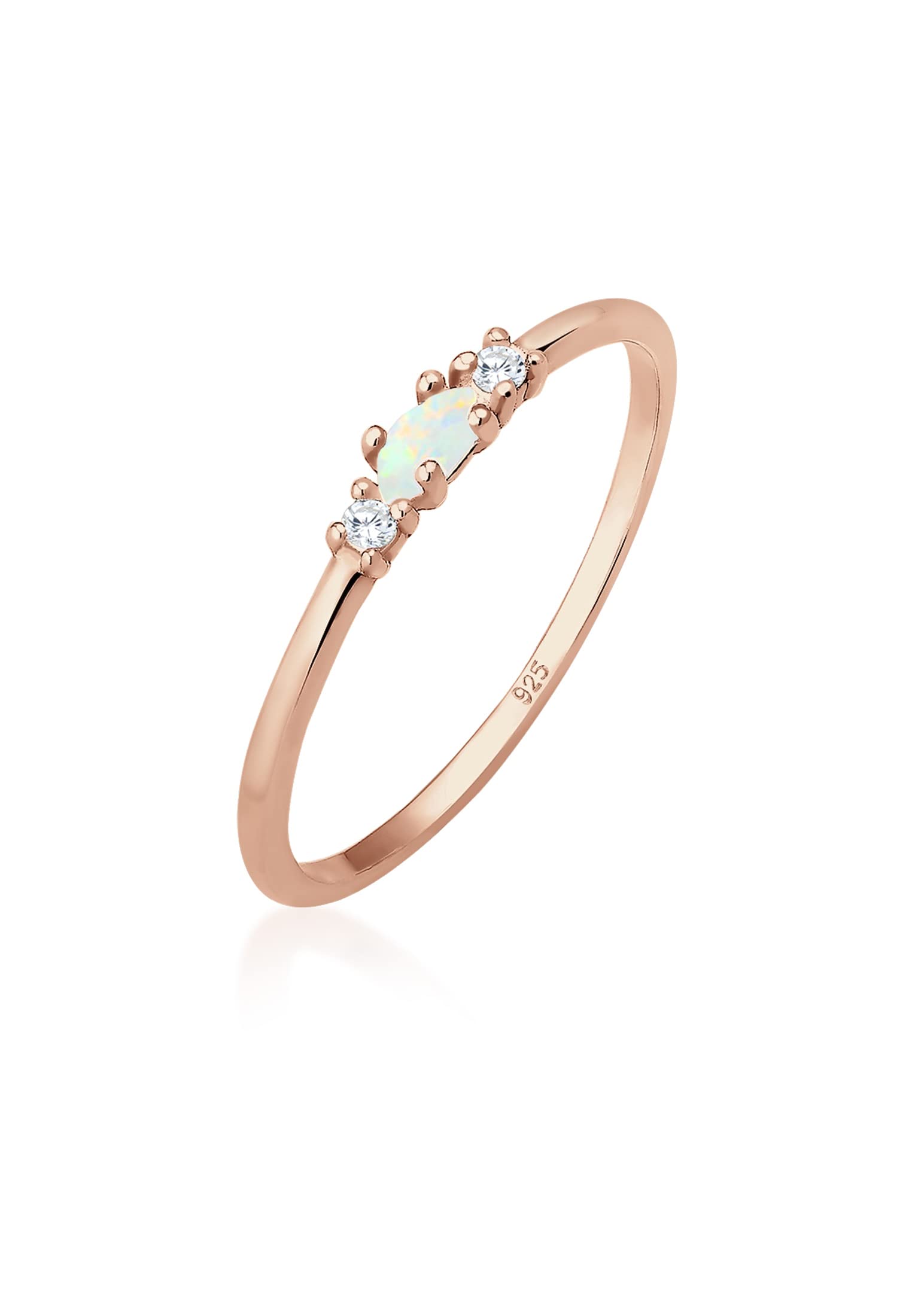 Elli Women's 925 Sterling Silver Solitaire Ring Q 0605971418_56