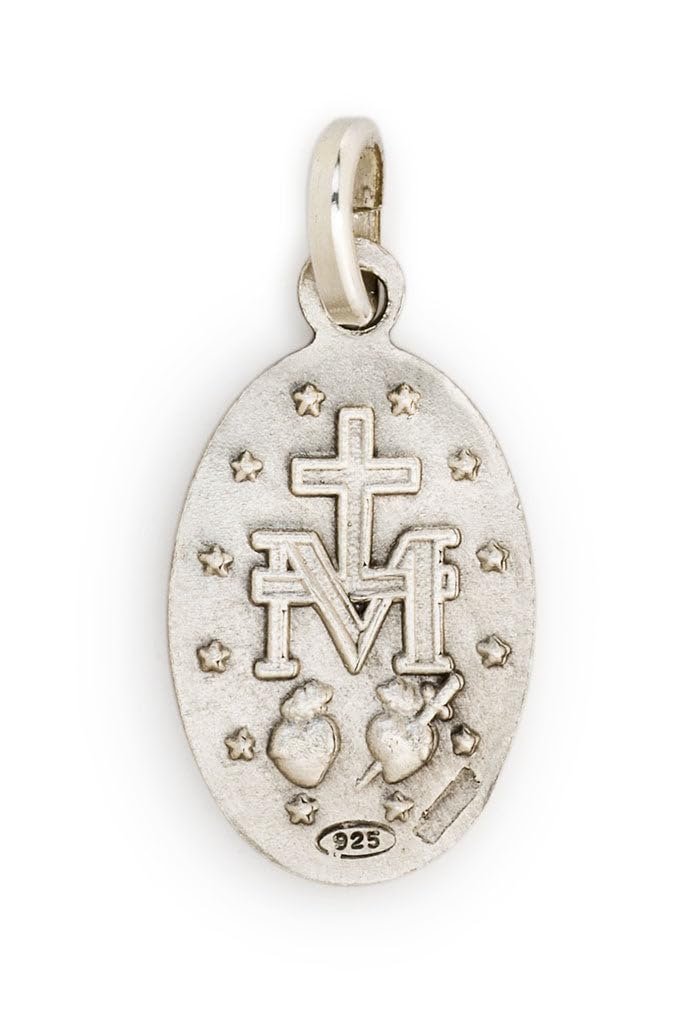 SHALOM - Medaglia Miracolosa In argento 925. Altezza 1,6 Cm