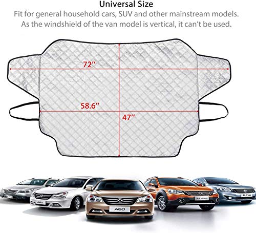 image for Cosyzone Car Windshield Snow Cover, 4 Layers of Protection and Embedde
